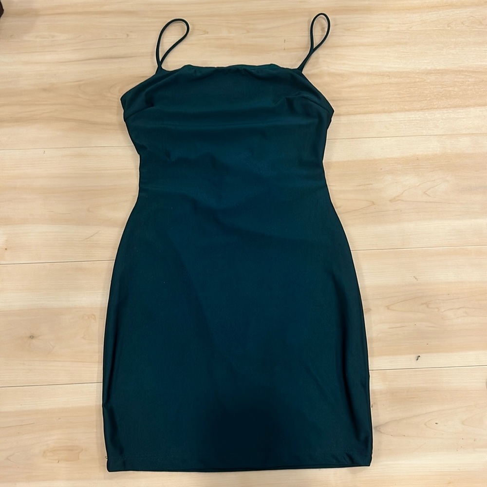 the perfect green mini dress